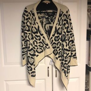 Animal print cardigan